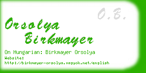 orsolya birkmayer business card